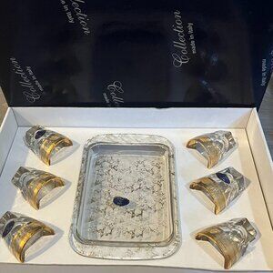 Collection Made In Italy Shot Glasses With Tray